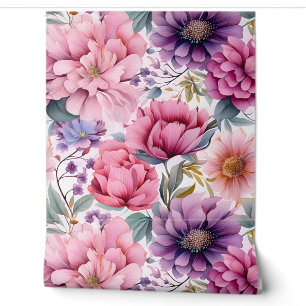 Amethyst Bloom Rhapsody Botanical Wallpaper
