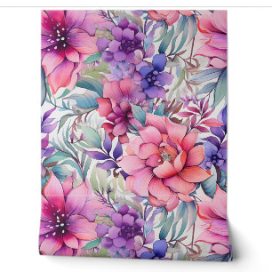 Amethyst Bloom Rhapsody Botanical Wallpaper