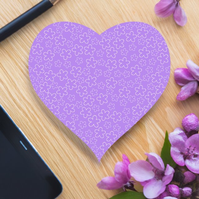 Amethyst Blossom  Heart Sticker (Amethyst Blossom Heart Sticker)