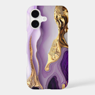 Amethyst & Blush Marble with Liquid Gold