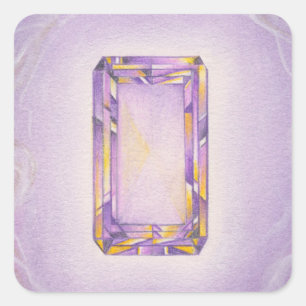 Amethyst Core Square Sticker