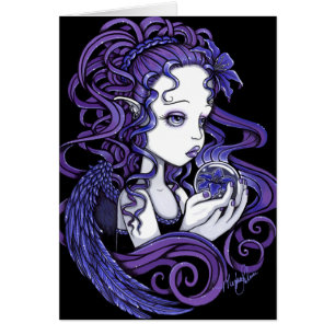 "Amethyst" Crystal Ball Angel Art Card