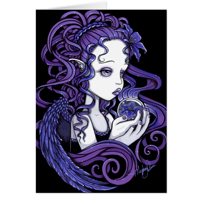 "Amethyst" Crystal Ball Angel Art Card (Front)
