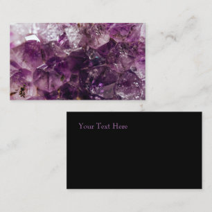 Amethyst Crystal Cleansing Energy Business Card