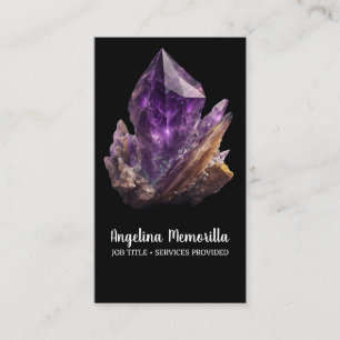 Amethyst Crystal Cluster Business Card
