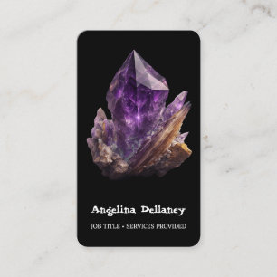 Amethyst Crystal Cluster Business Card