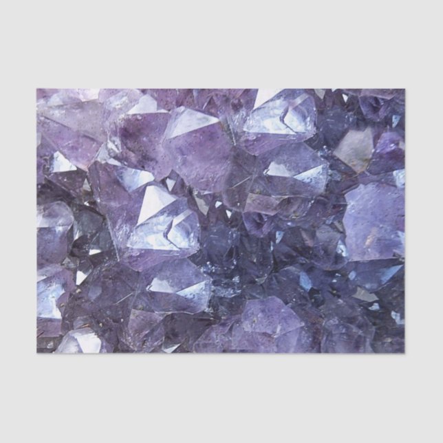 Amethyst Crystal Cluster Tissue Paper (Front)