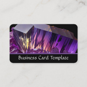 Amethyst Crystal Healing Crystals Business Card