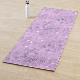 Amethyst Crystal Look Lilac Purple Yoga Mat