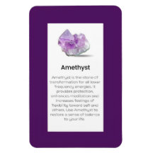Amethyst Crystal Meaning Jewellery Display Sign