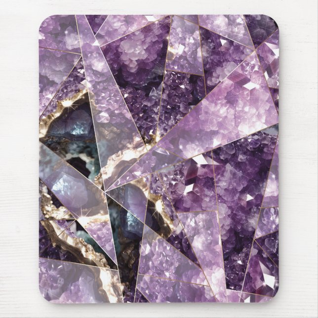 Amethyst Crystal Modern Elegant Mouse Mat (Front)