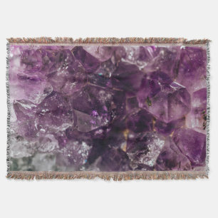 Amethyst Crystal Pattern Throw Blanket