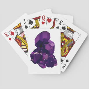 Amethyst Crystal Stone Drawing Playing Cards