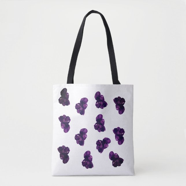 Amethyst Crystal Stone Tote Bag (Front)