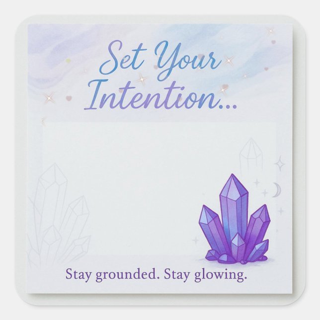 Amethyst Crystal-Themed Pastel Sticker (Front)