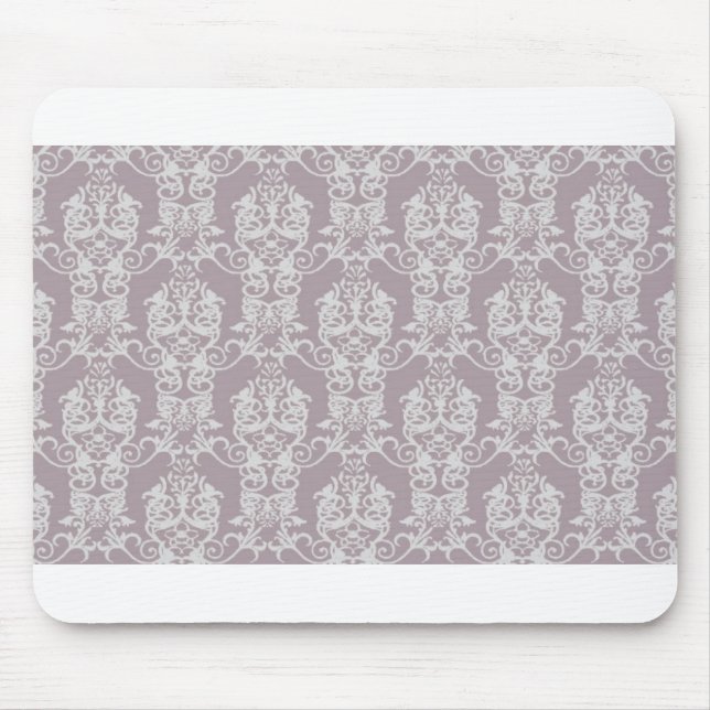 Amethyst Damask Mouse Mat (Front)