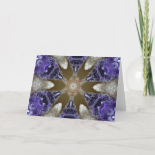 Amethyst Delight Crystal Mandala Card