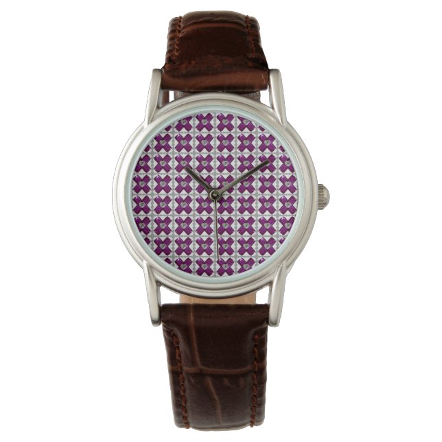 Amethyst Diamond Art, Purple Watch (Front)