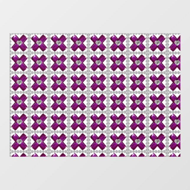Amethyst Diamond Art, Purple Window Cling (Sheet)