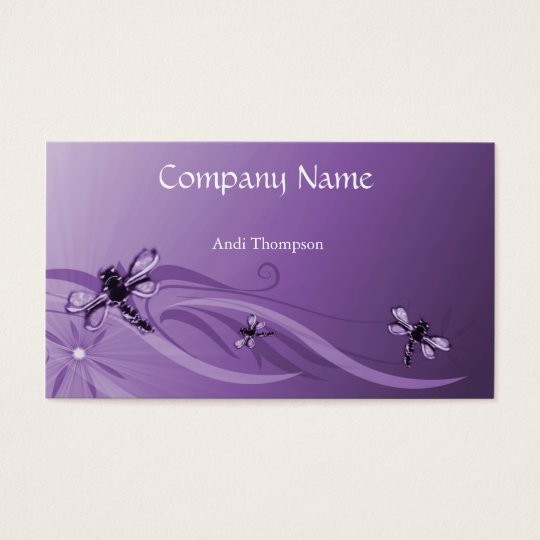 Amethyst Dragonflies Business Card