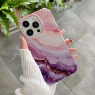 Amethyst Éclat – Luxury Purple & Pink Marble iPhone 16 Case