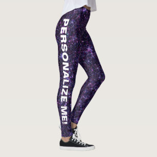 Amethyst Encantation Purple Blue CUSTOM TEXT Leggings