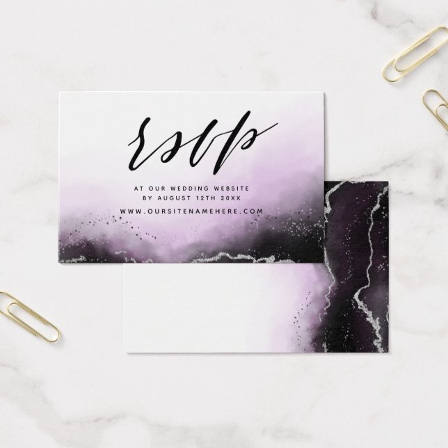 Amethyst Ethereal Mist Website RSVP Insert Cards (Office)
