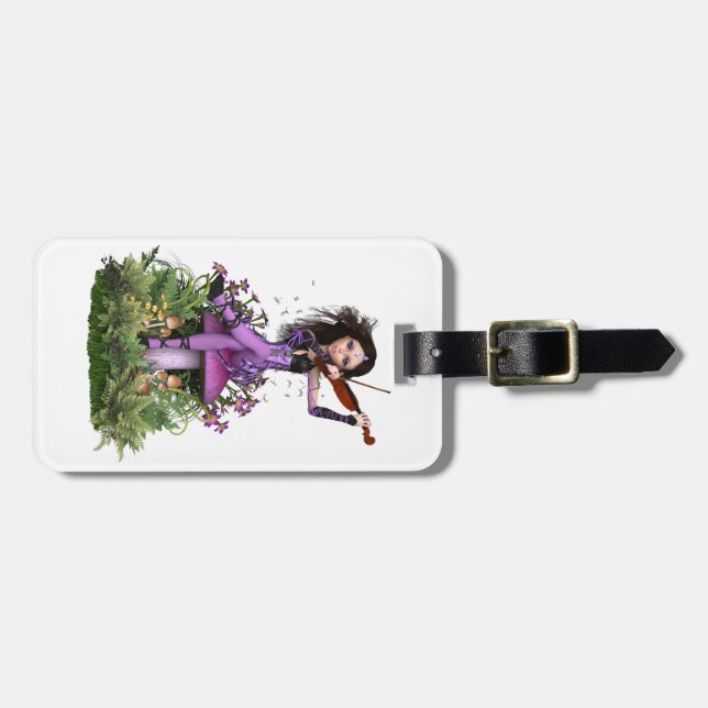 Amethyst Fairy ~ Sweet Melody Luggage Tag (Front Horizontal)