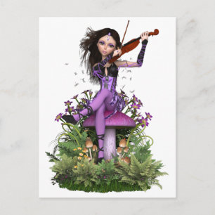 Amethyst Fairy ~ Sweet Melody Postcard