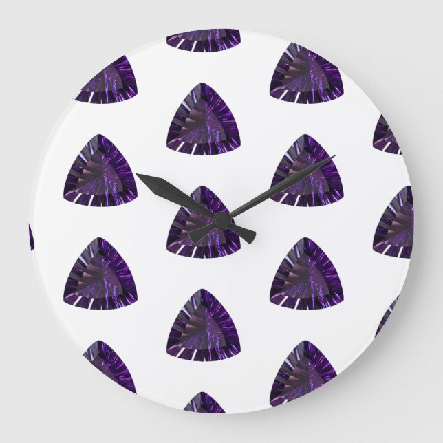 Amethyst, February Birthstone Purple Large Clock (Front)