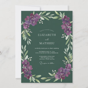 Amethyst Forest Vine Wedding Invitation