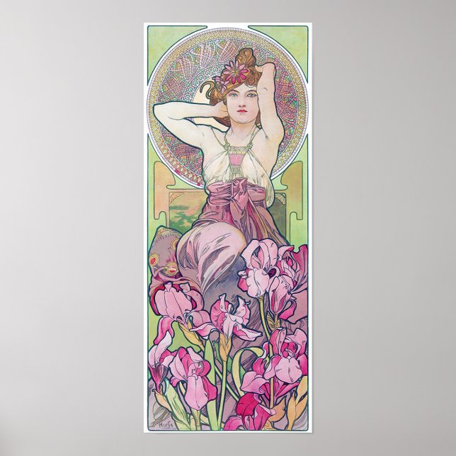 Amethyst (Four Jewels), Alphonse Mucha Poster (Front)
