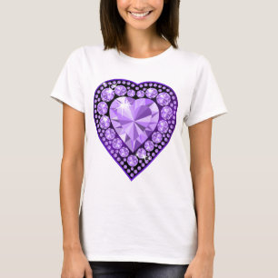 Amethyst Gem heart T-Shirt