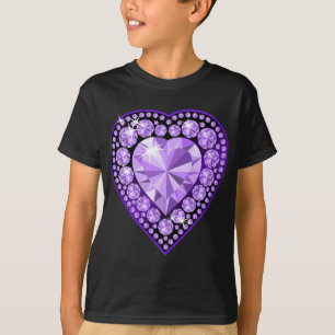 Amethyst Gem heart T-Shirt