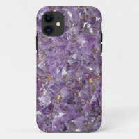 Amethyst gem violet crystal stone iPhone case
