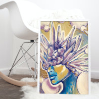 Amethyst Gemstone Fantasy Feminist Abstract Art