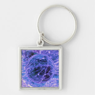 Amethyst Gemstone February Birthstone Key Ring