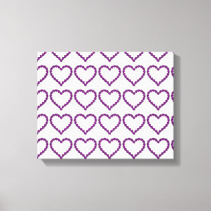 Amethyst Gemstone Heart Purple Canvas Print