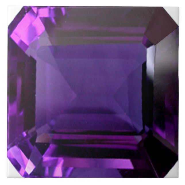 Amethyst Gemstone Purple Tile (Front)