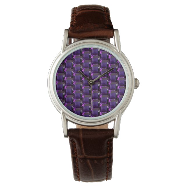 Amethyst Gemstone Purple Watch (Front)