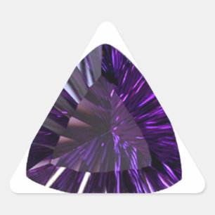 Amethyst Gemstone  Triangle Sticker