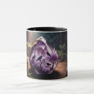 Amethyst Gemstones jewels bird Mug