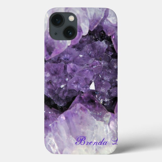 Amethyst Geode 3D iPad case Personalise* (Back)
