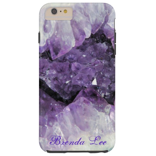 Amethyst Geode 3D iPhone 6 Pluss case Personalise* (Back)