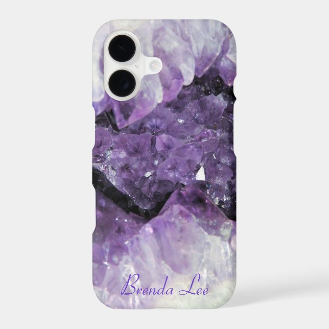 Amethyst Geode 3D look Case *Personalise* (Back)