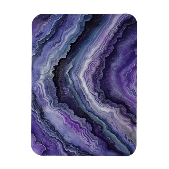 Amethyst Geode Fluid Pour Magnet (Vertical)