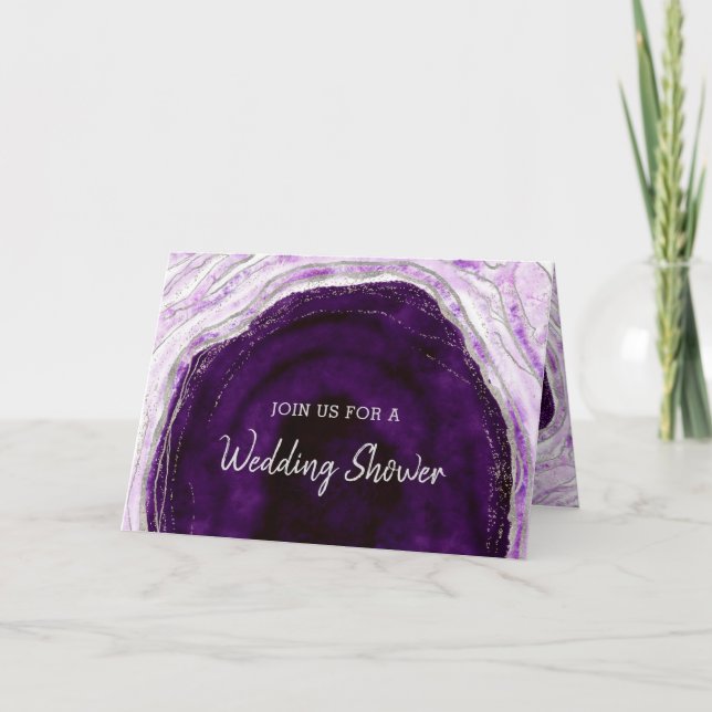 Amethyst Geode Slice Couple's Wedding Shower Invitation (Front)