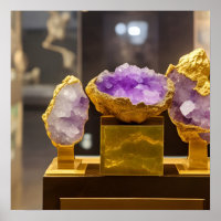 Amethyst Geodes Museum Display Digital Art