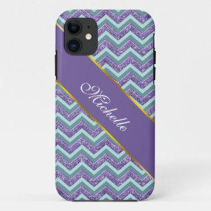 Amethyst Glass Zigzag Pattern iPhone 11 Case