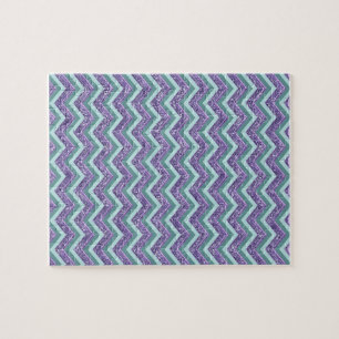 Amethyst Glass Zigzag Pattern Jigsaw Puzzle